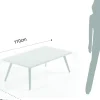 Afteli salotto interno e esterno in alluminio bianco opaco con cuscini tessuto sintetico grigio chiaro