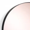 Afterlight round specchio da parete in acciaio nero opaco specchio di colore rose gold 30x3 h40 cm