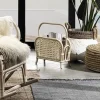 Alopa portariviste in rattan sbiancato 40x20xh41 cm