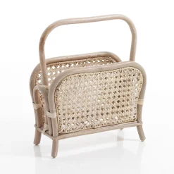 Alopa portariviste in rattan sbiancato 40x20xh41 cm