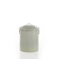Amerika set 3 mini pattumiere in metallo colore avorio lucido