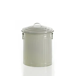 Amerika set 3 pattumiere in metallo colore avorio lucido