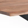 Amon Tavolo in Legno massello di Acacia con base in acciaio verniciato nero opaco 195x100 cm