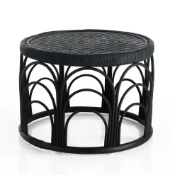 Anil tavolino da caffà in rattan nero d60xh45 cm