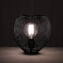 Arcon lampada da tavolo con paralume in filo di acciaio d25 h26 cm