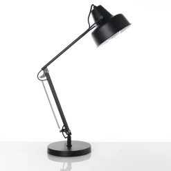 Ark lampada da tavolo in metallo verniciato nero opaco 21.5x45 h65 cm