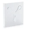 Bin 1 white appendiabiti da muro in metallo verniciato bianco opaco h16.5 l17.5 p2 cm