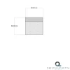 Blue elemento centrale rivestimento cotone nido d'ape blu dimensioni l80 p80 h40 cm