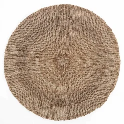 Brahmi tappeto rotondo in seagrass colore naturale per interno/esterno d150 cm