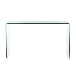 Bridg 125 consolle in vetro curvato 125x40xh70 cm