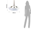 Brunch lampadario in metallo verniciato ottone con sfere in vetro d60 h60 cm