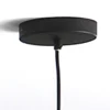 Cap lampadario in metallo nero opaco filo regolabile d34 h28 cm