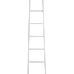 Carl scala decorativa porta asciugamani in legno laccato bianco opaco 38x3xh150 cm