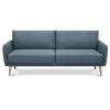 Cigo divano / letto in pelle sintetica di colore blu laguna l210 p86 h86 cm