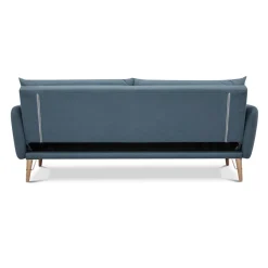 Cigo divano / letto in pelle sintetica di colore blu laguna l210 p86 h86 cm