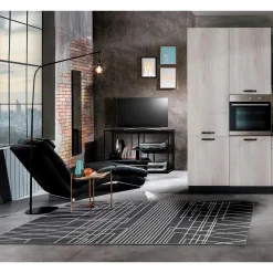 City grey black 15 tappeto 100% polipropilene cm 133 x 190