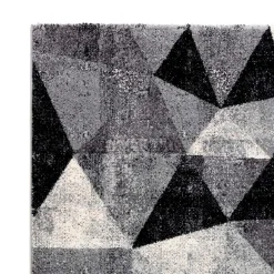 City grey black 03 tappeto 100% polipropilene cm 133 x 190