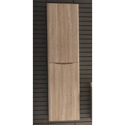 Colonna pensile in legno finitura rovere tranchè con ante ammortizzate l40 p30 h150 cm