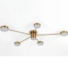 Combo b lampadario led in metallo verniciato ottone 100x70 h13 cm