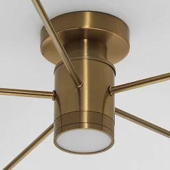 Combo globe lampadario in acciaio verniciato ottone anticato opaco 92x92xh16.5 cm