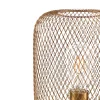 Crate lampada da tavolo in filo di metallo ottone anticato opaco d20 h27 cm