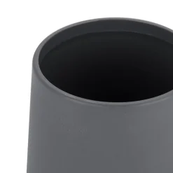 Cris bicchiere portaspazzolini in abs di colore grigio d6.5/8. h10 cm