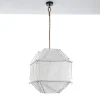 Datu lampadario in cotone bianco naturale per interno/esterno 40x40xh55 cm