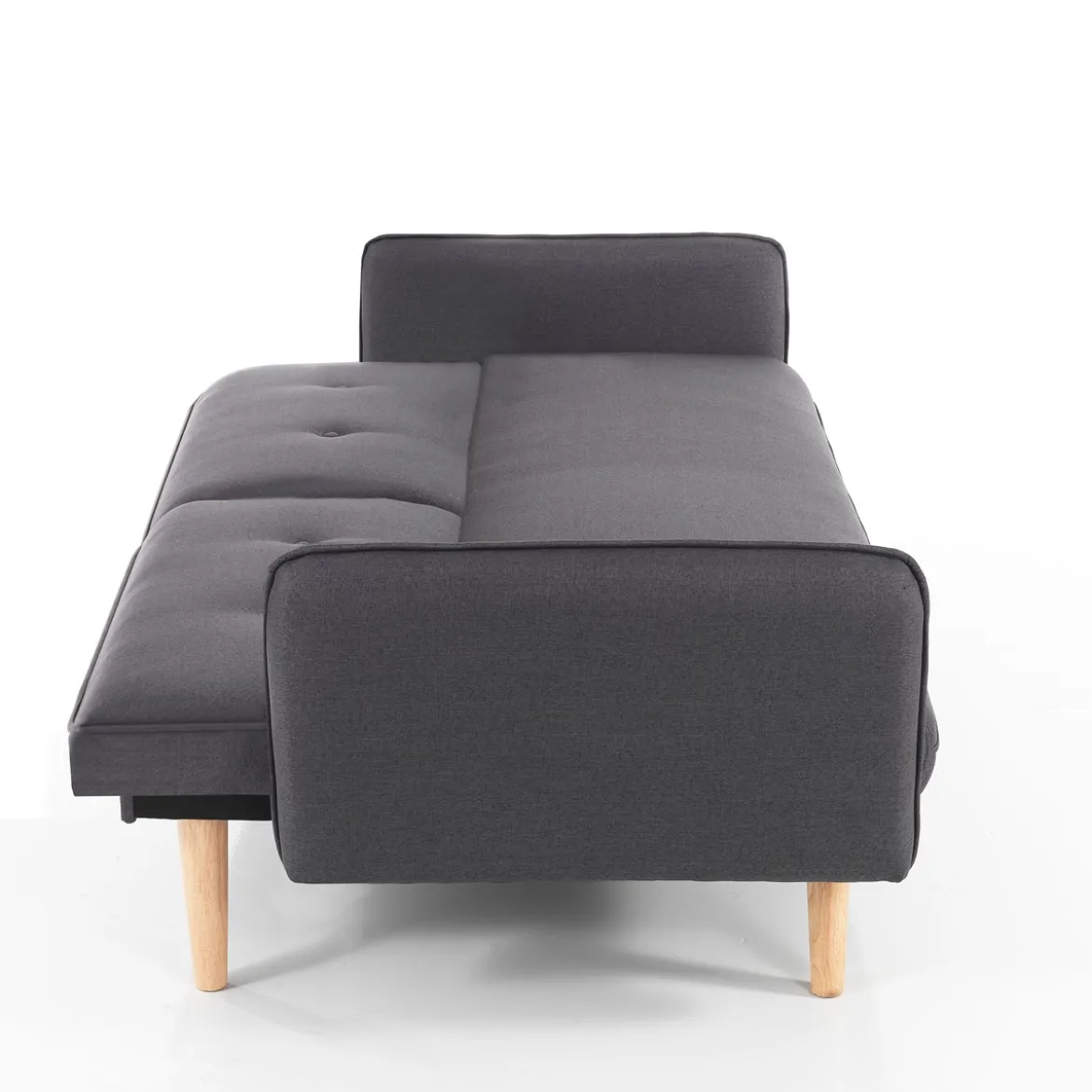 Dede divano - letto schienale reclinabile 3 posizioni (divano / relax / letto) tessuto di colore grigio l190 p90 h80
