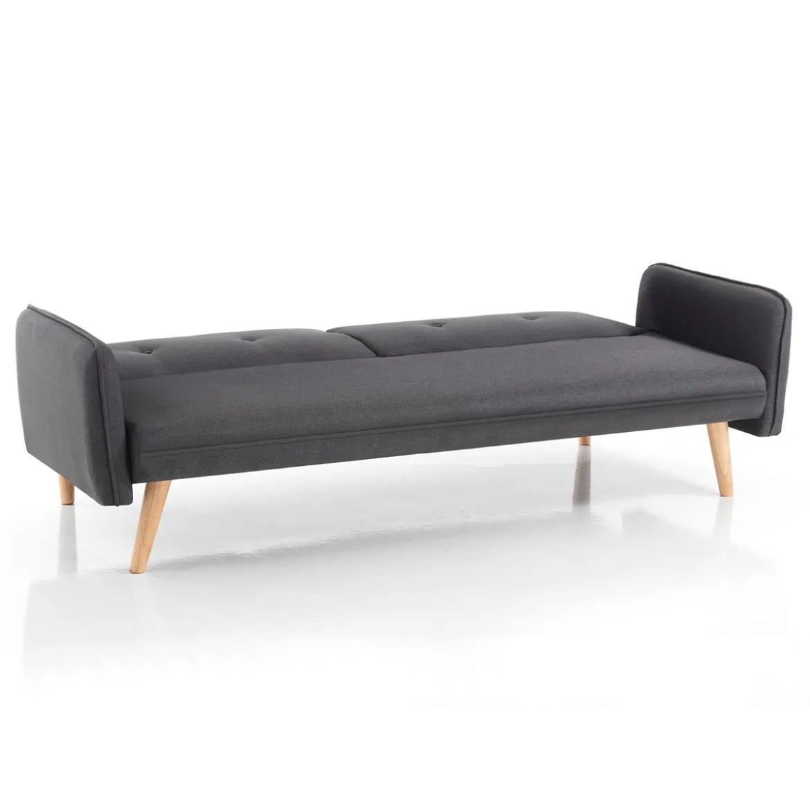 Dede divano - letto schienale reclinabile 3 posizioni (divano / relax / letto) tessuto di colore grigio l190 p90 h80