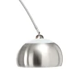 Demo lampada da terra ad arco in metallo satinato base in marmo nero h220x190 cm