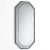 Diamond 120 specchiera da parete in metallo verniciato nero opaco dimensione 55x8 h120 cm