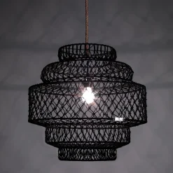 Diamond lampadario in nylon nero d50xh60 cm