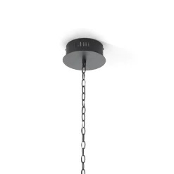 Dome mike lampadario in filo di metallo nero opaco d23 h34 cm