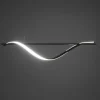 Elika lampadario led in alluminio nero opaco cavo regolabile 100x25 h16 cm