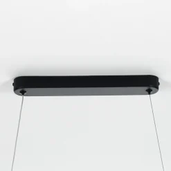 Elika lampadario led in alluminio nero opaco cavo regolabile 100x25 h16 cm