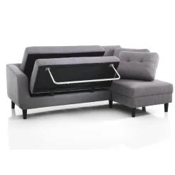 Fanny divano/letto tessuto grigio l225 p80/140 h85 cm