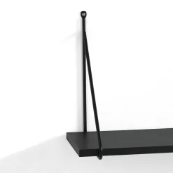 Fast black mensola da parete nero opaco 60x22xh30 cm