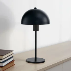 Flip black lampada da tavolo acciaio verniciato nero opaco d20 h37