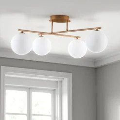 Galaxy gold lampadario metallo verniciato oro opaco metallizzato 60 x 60 h30