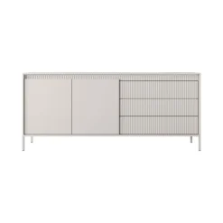 Gharbo beige madia 2 ante 3 cassetti colore beige opaco dogato cm h814 l1871 p395