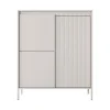 Gharbo beige mobile alto 3 ante colore beige opaco dogato cm h1234 l1035 p395