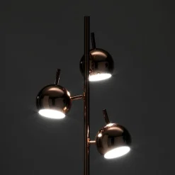 Globe brass lampada da terra in acciaio finitura ottone cm d27 h165