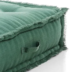 Green elemento centrale rivestimento cotone nido d'ape verde dimensioni l80 p80 h40 cm