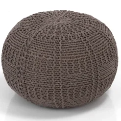 Handy grey pouf 100% cotone grigio / tortora d43xh32 cm