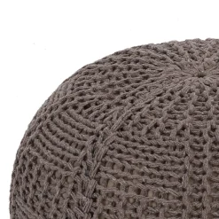 Handy grey pouf 100% cotone grigio / tortora d43xh32 cm