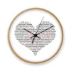 I love you orologio da parete cornice in legno finitura rovere d31 5 p5 cm