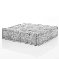 Ikat grey pouf quadrato outdoor tessuto waterproof cm. l.75 p.75 h.20
