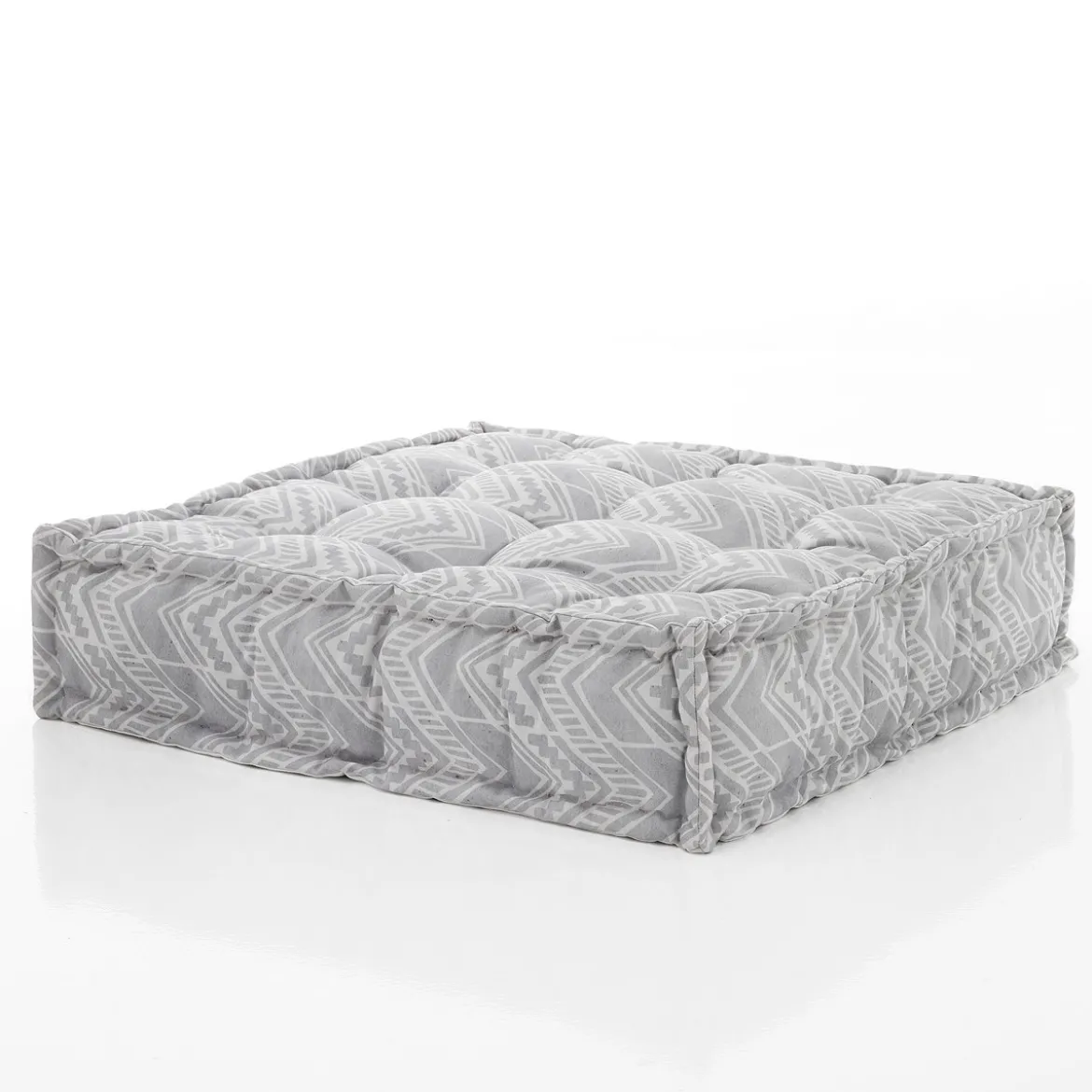 Ikat grey pouf quadrato outdoor tessuto waterproof cm. l.75 p.75 h.20