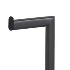 Janny black colonna porta spazzolino e porta carta igienica in acciaio antracite opaco 20x20xh71 cm