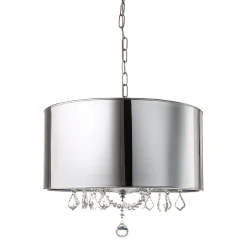 Jewel ring lampadario in metacrilato trasparente e plastica specchio ø50 h78